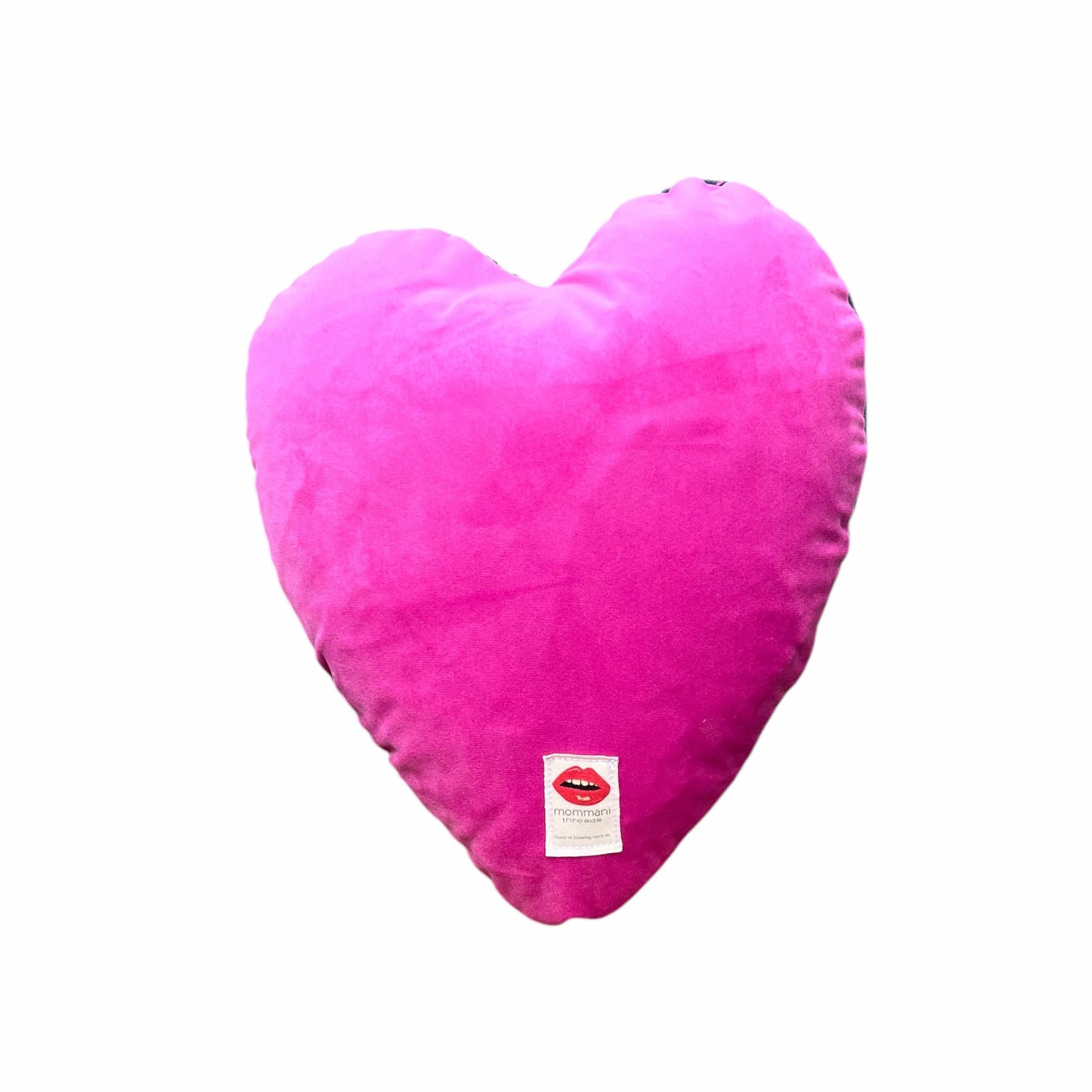 velvet YOU BE MY CUTIE-PATOOTIE sculpted heart pillow