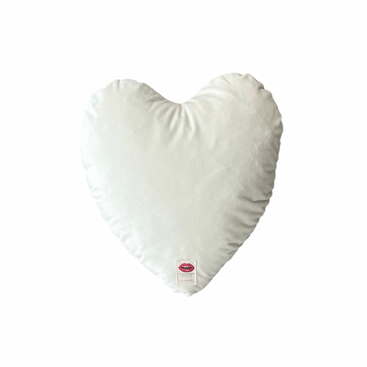 velvet Haricot Vert x Mommani Threads HEARTFELT GLIMPSE sculpted heart pillow