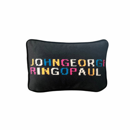the Beatles - JOHN GEORGE RINGO PAUL velvet pillow