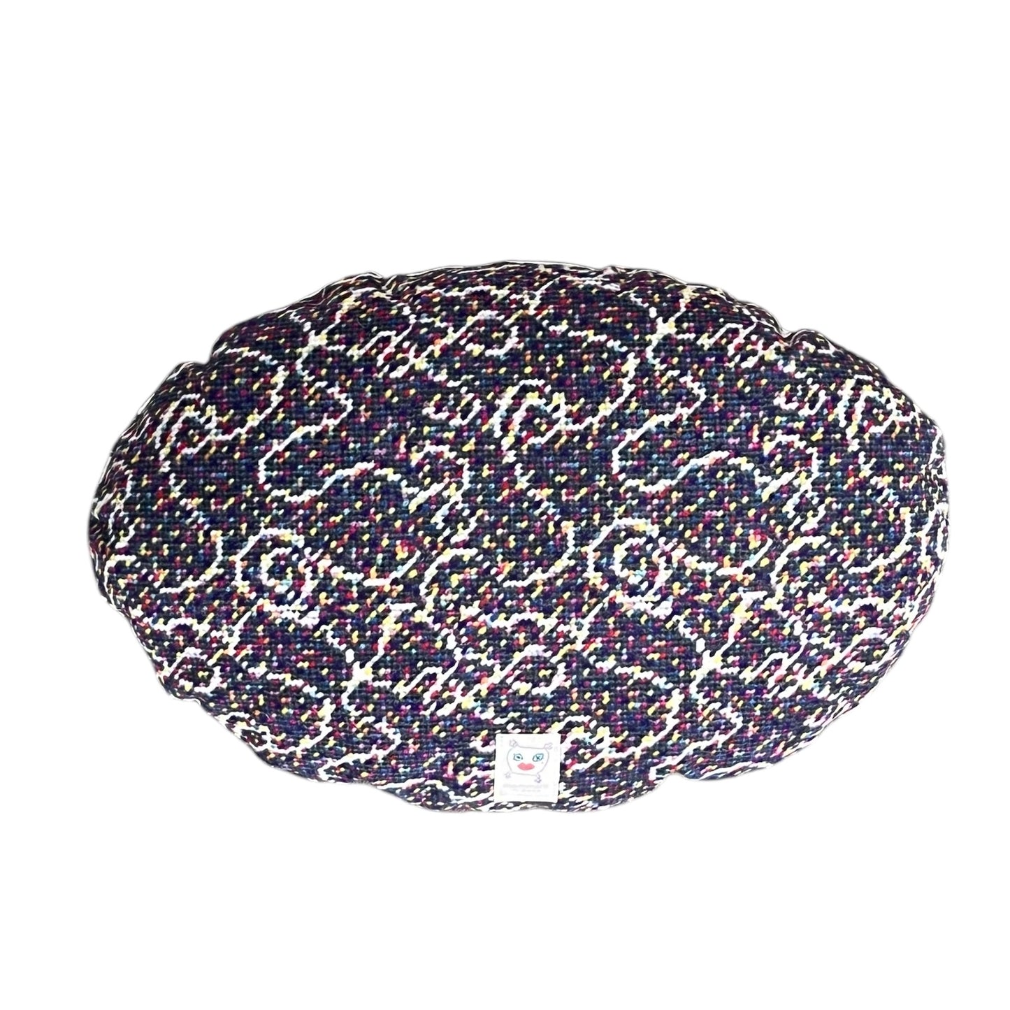 velvet GONNA START A REVOLUTION handmade oval pillow