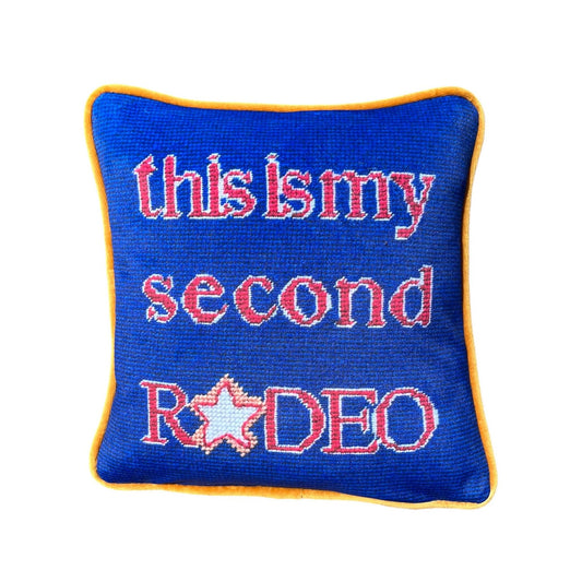 velvet THIS IS MY SECOND RODEO pillow