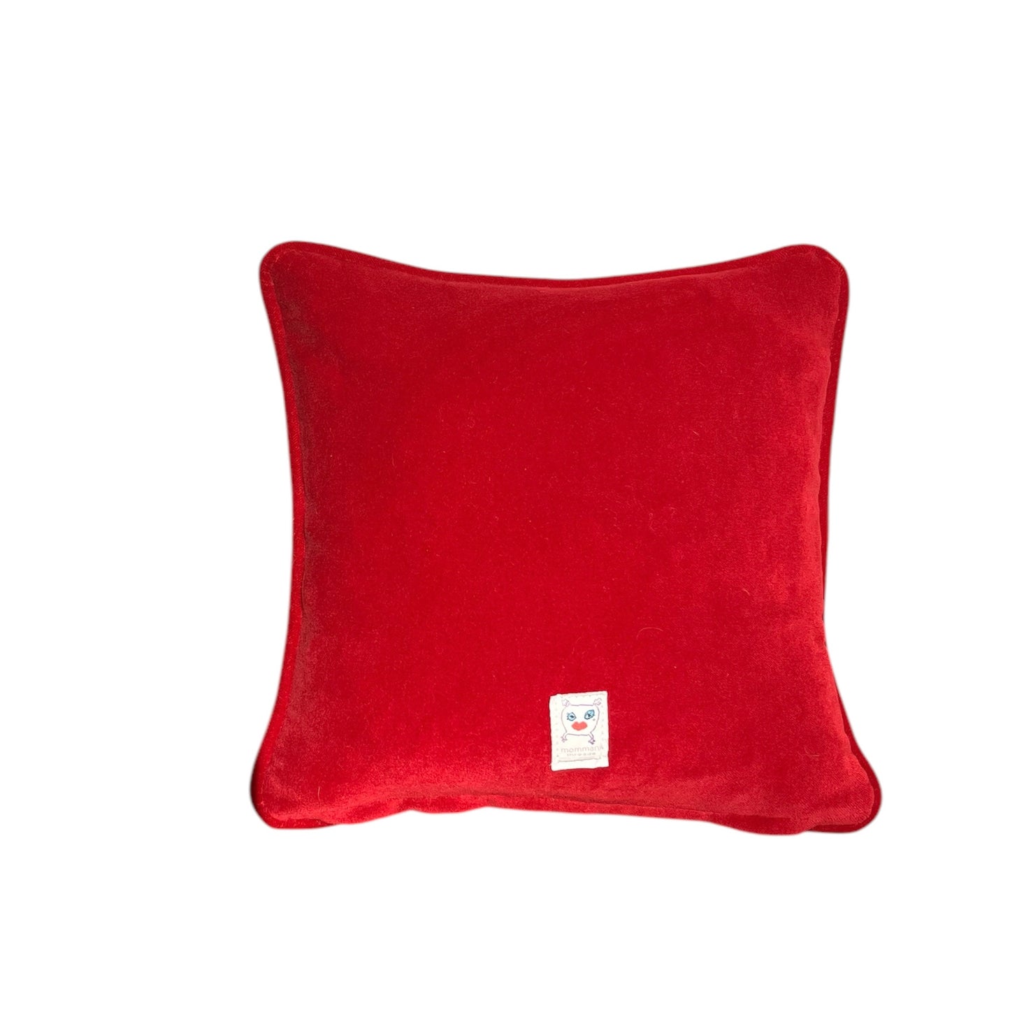 organic cotton sateen RIDE OR DIE SANTA holiday pillow