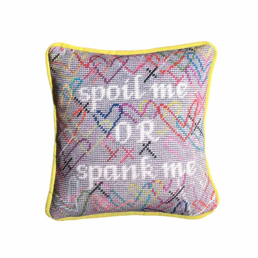 velvet SPOIL ME or SPANK ME toss pillow