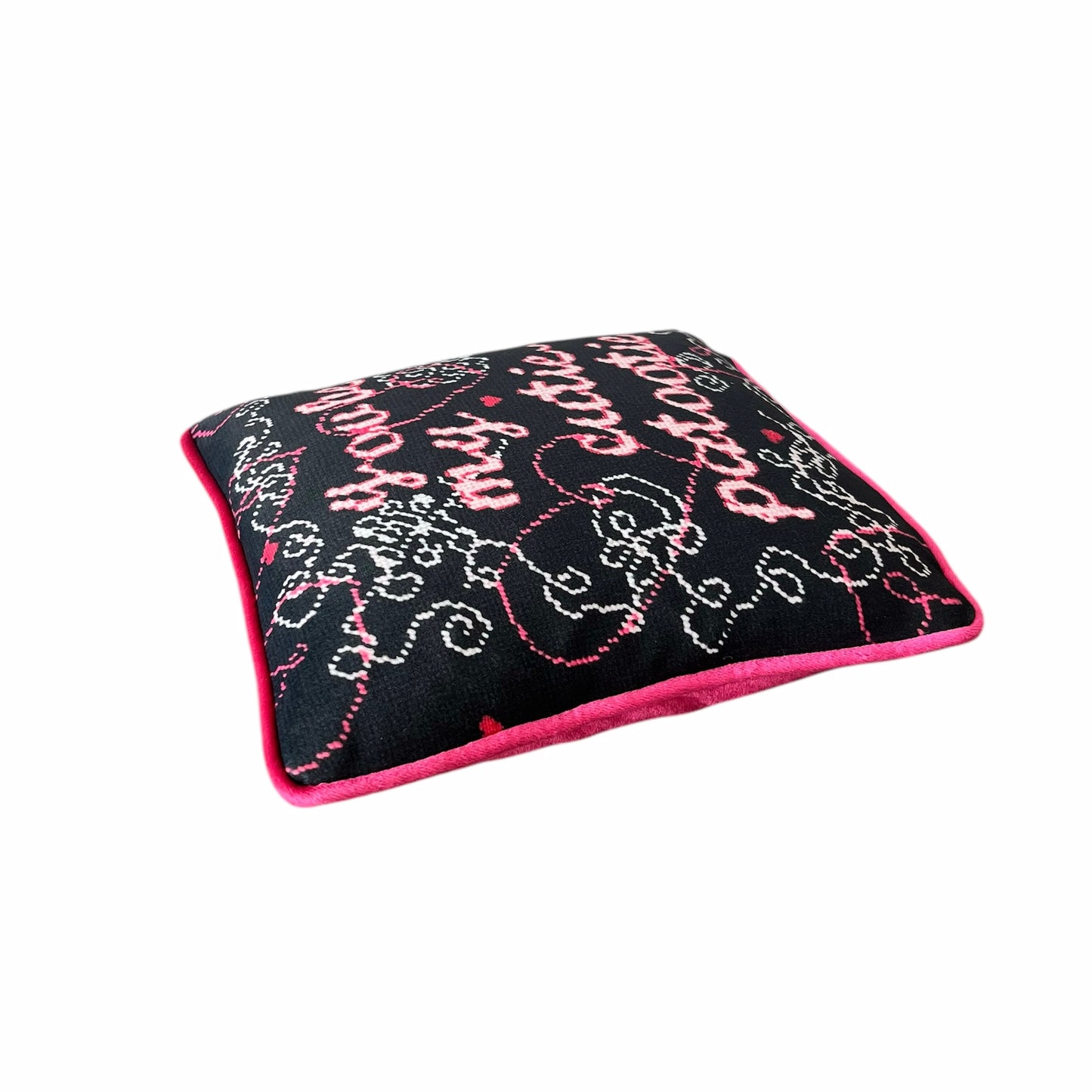 velvet YOU BE MY CUTIE-PATOOTIE pillow