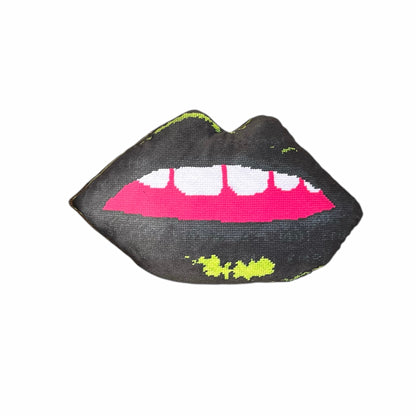 WICKED GOTH sculpted velvet lips pillow