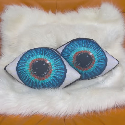 BLUE EYE sculpted pillow