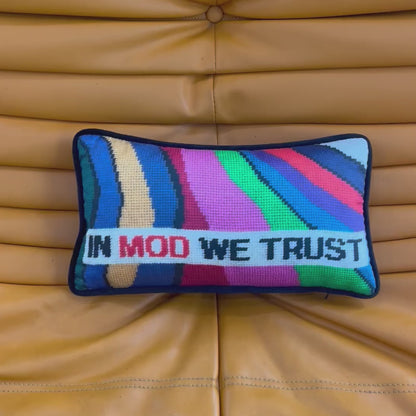 IN MOD WE TRUST organic cotton sateen pillow