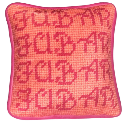 hot pink FUBAR written four times and stacked on top of each other; pink background