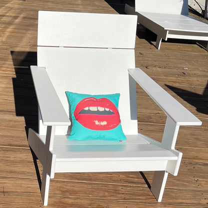 outdoor-friendly EMBRASSE MOI lips design pillow cover