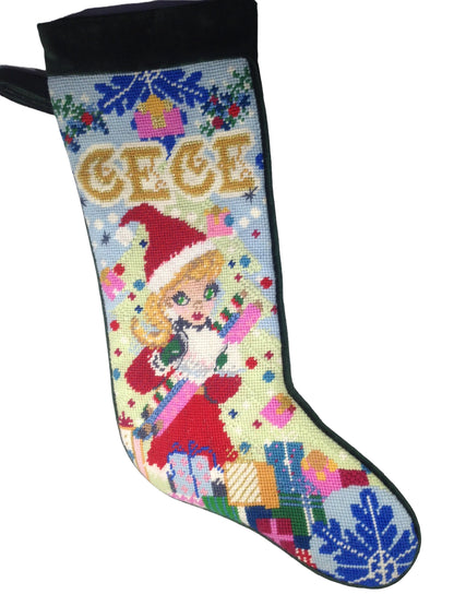 custom needlepoint stocking with name / 2026 commission