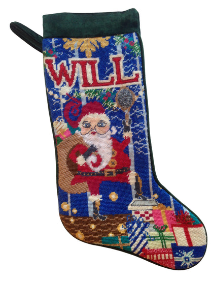 custom needlepoint stocking with name / 2026 commission