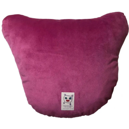 pink velvet sculpted cat pillow