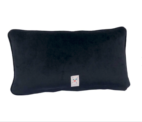 black velvet lumbar pillow