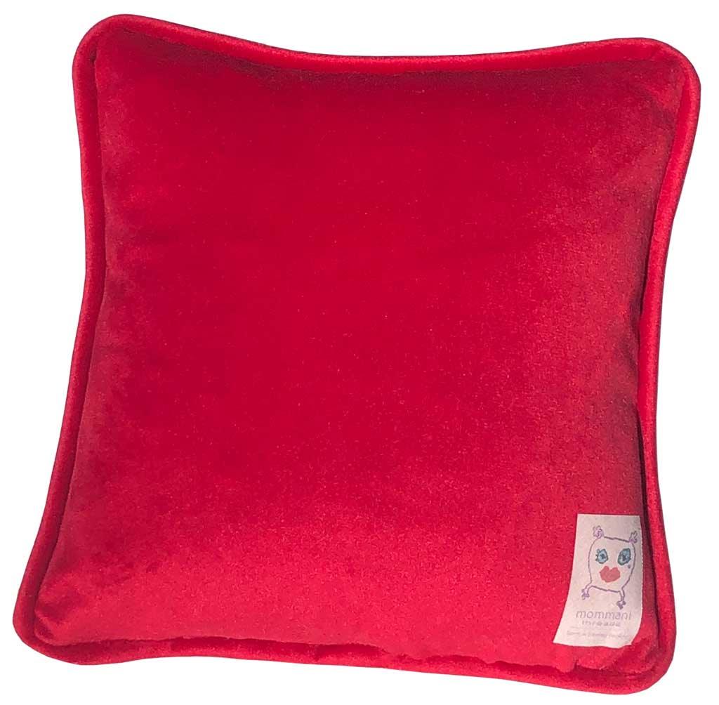 red velvet square pillow