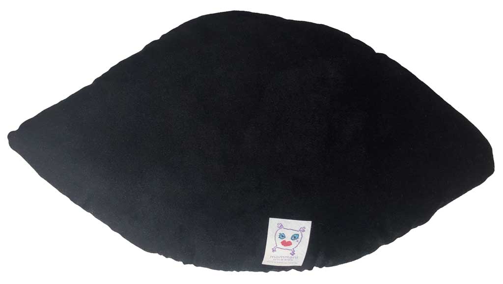 black velvet oval pillow