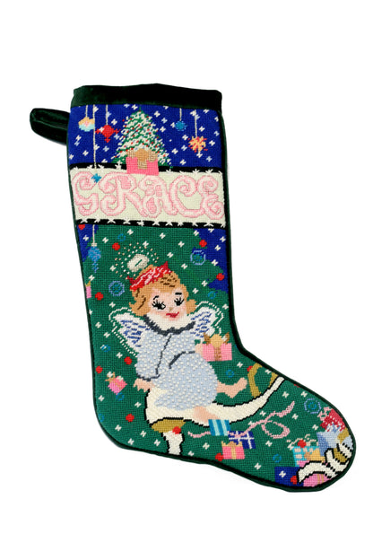 custom needlepoint stocking with name / 2026 commission