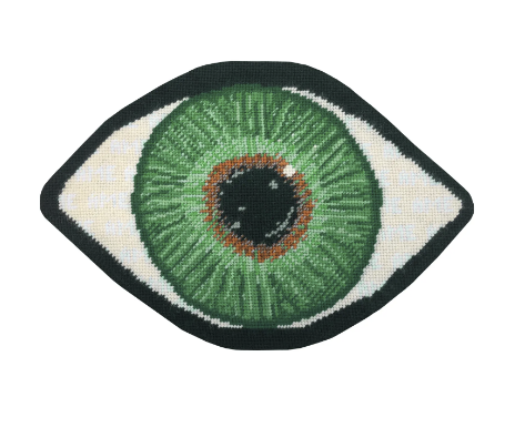 sculpted green eye pillow