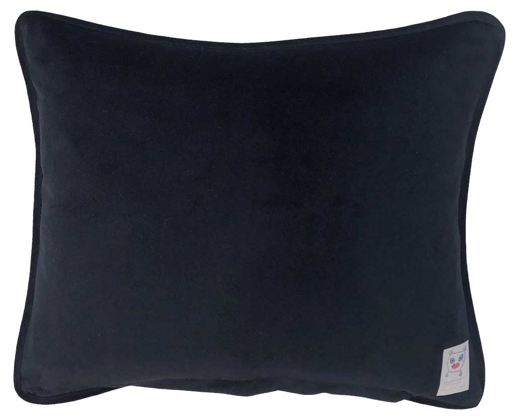 black velvet rectangular pillow