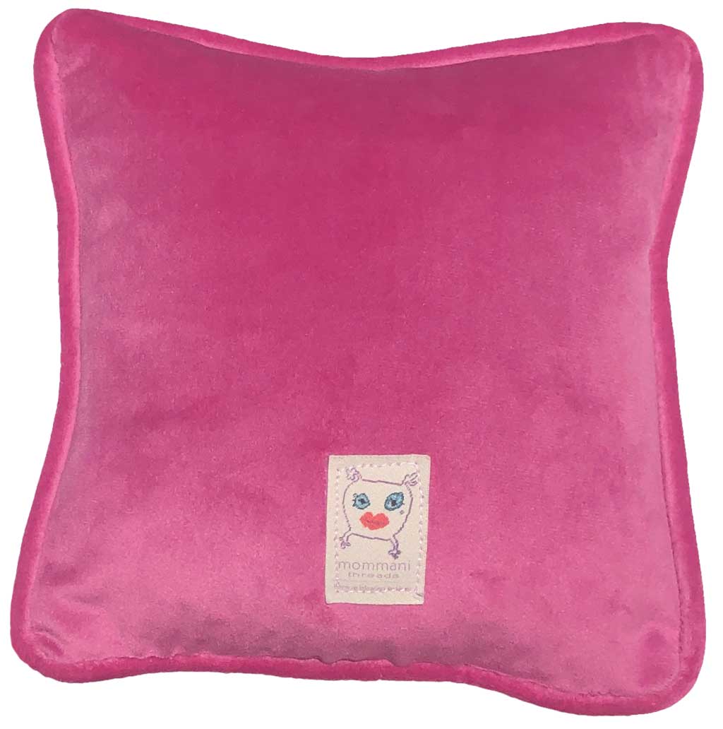 French pink velvet pillow