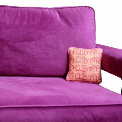 funky FUBAR pink velvet toss pillow