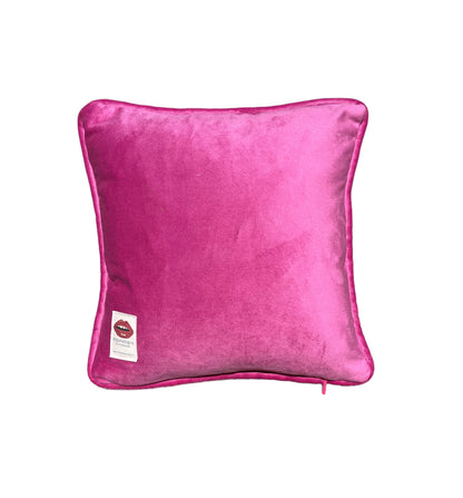 pink velvet square pillow