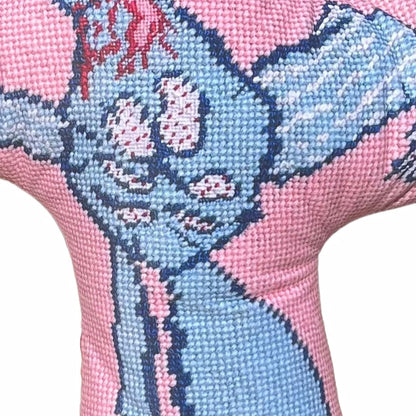 velvet MOMSTER sculpted pillow