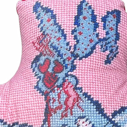 velvet MOMSTER sculpted pillow