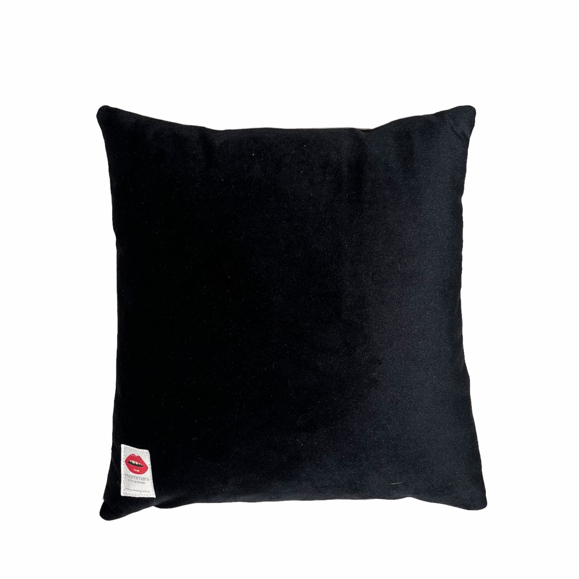 black velvet square pillow