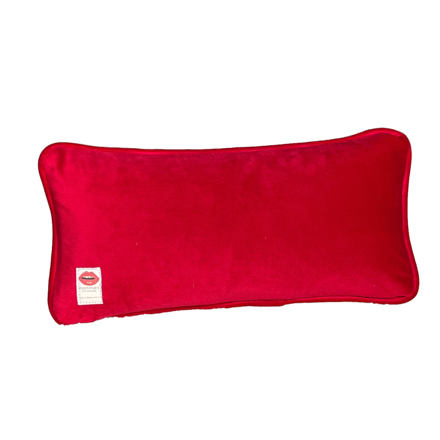 red velvet lumbar pillow