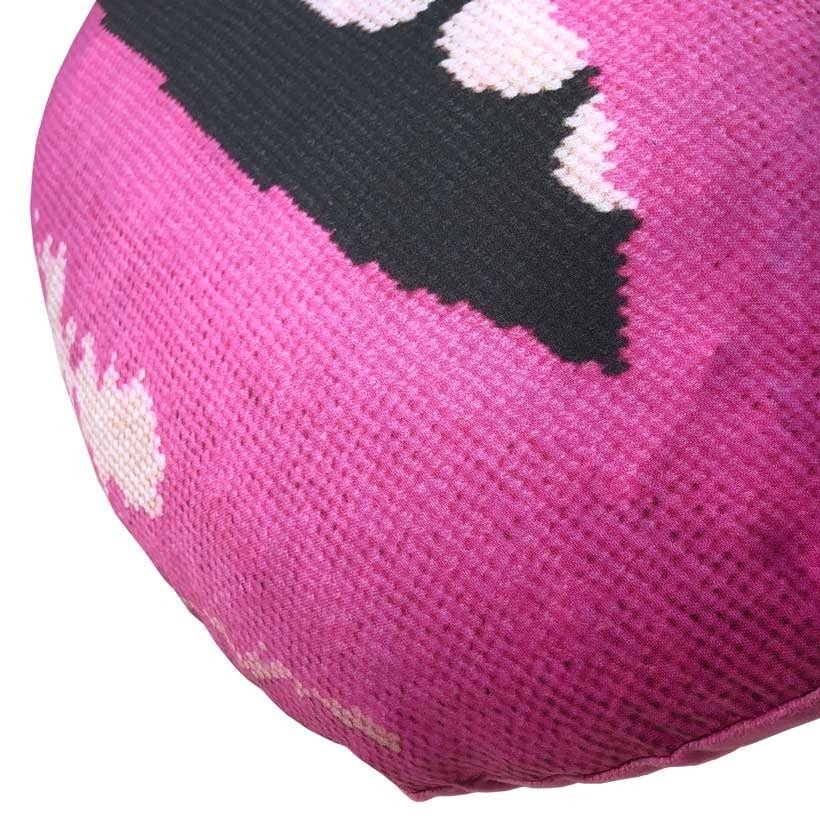 sculpted cotton sateen pink lips pillow
