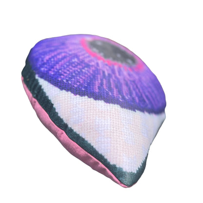 oversized sculpted velvet purple eye