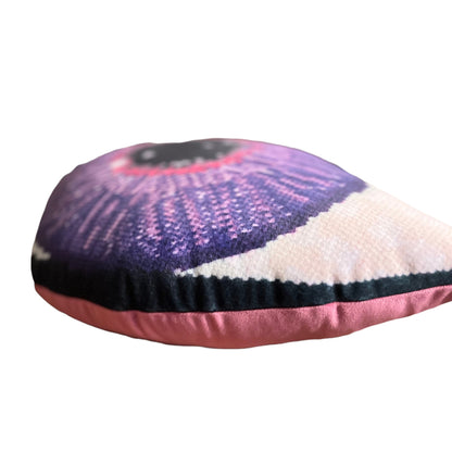 oversized sculpted velvet purple eye
