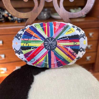 velvet GONNA START A REVOLUTION handmade oval pillow