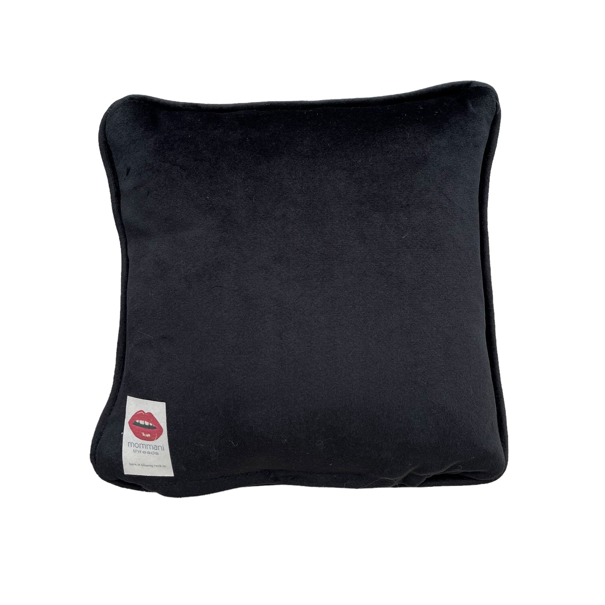 black velvet square pillow by Mommani Threads
